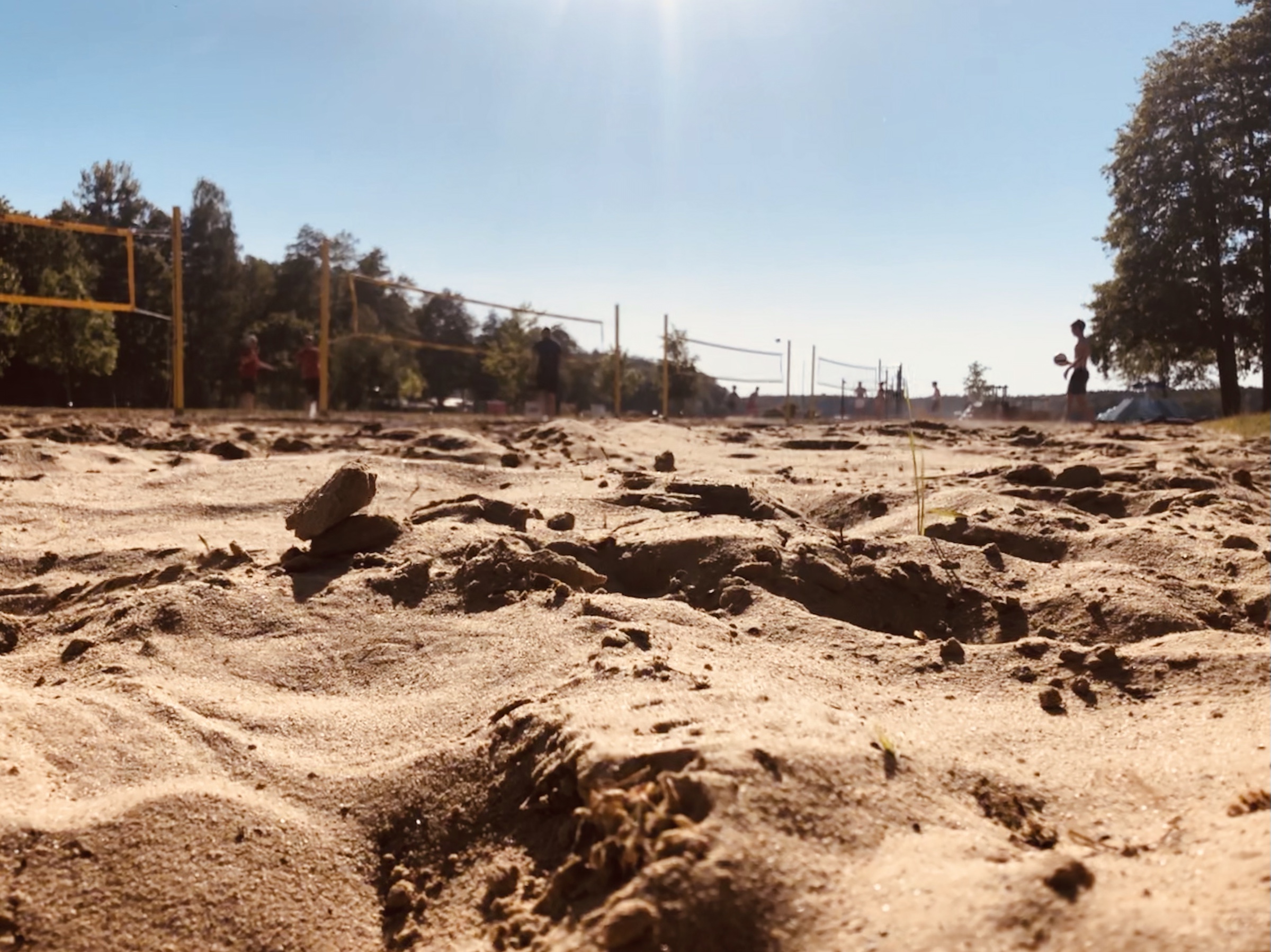 Beachvolleyballfelder des VC Angermünde am Wolletzsee
